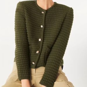 ba&sh Green/Khaki Cardigan